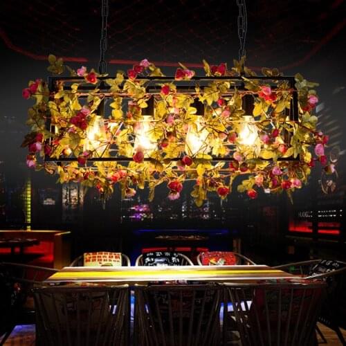 Music Restaurant Bar Decoration Plant Pendant Light Fixtures Flower Shop Cafe Hanging Light Pot Shop Creative Art Pendant Lamps