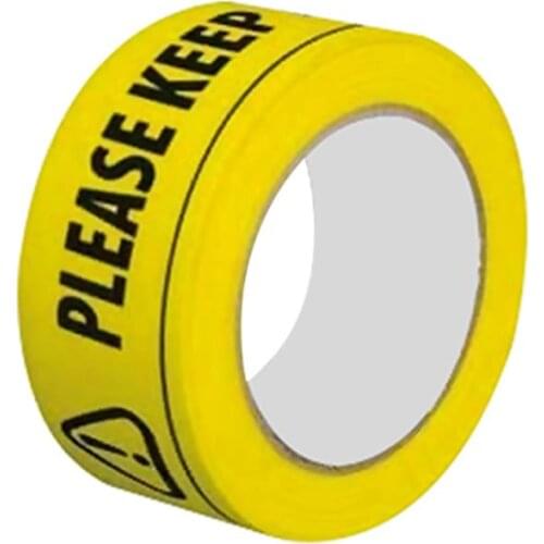 Floor Tape Shopping Malls Schools Hospitals Public Places PVC Waterproof Social Distance Floor Tape 2 Metre Keep Safe