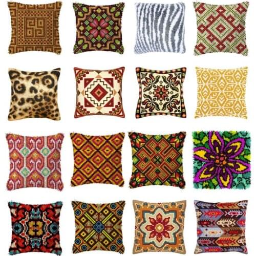 Latch hook Pillow Case lattice Cushion Cover Christmas Canvas Throw Pillow Chair Cushions Home Decor
