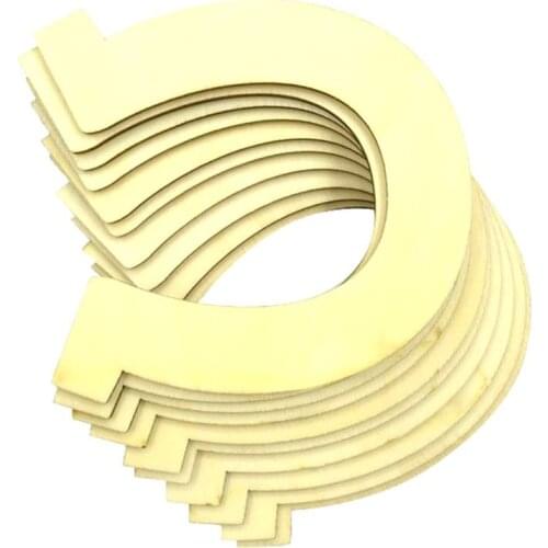 5 pcs Unfinished Natural Horseshoe Wood Chips DIY Supplies for Decoration Wedding Crafting Artistic Horseshoe Wood Chips DIY