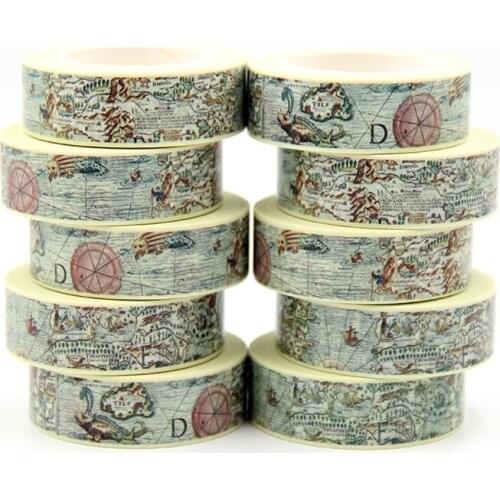 New 10pcs/set 15MM*10M dinosaur Earth Decorative Washi Tape DIY Scrapbooking Masking School Office Supply masking tape