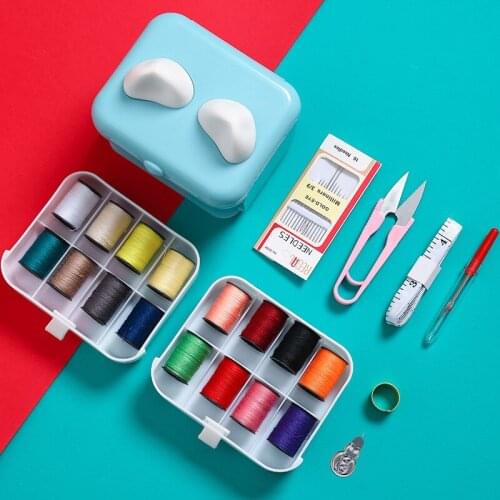 Portable sewing box Household multi-function sewing tool box Sewing needle sewing bag travel needle and thread storage box