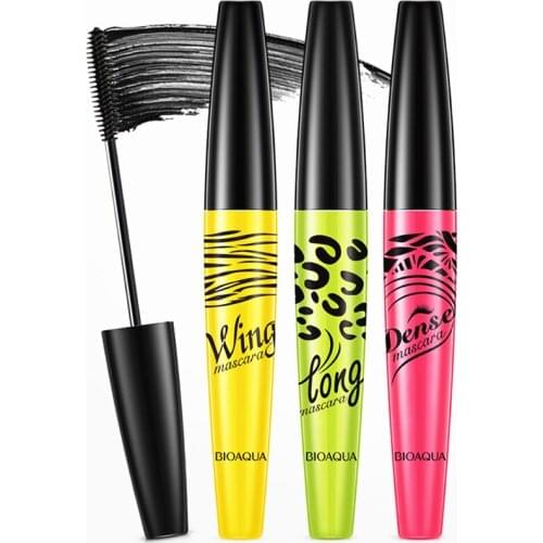 BIOAOUA Professional Makeup 3d Fiber Eyelash Brush Head Eyelash Extensions Thick Curling Black Mascara Waterproof Cosmetics