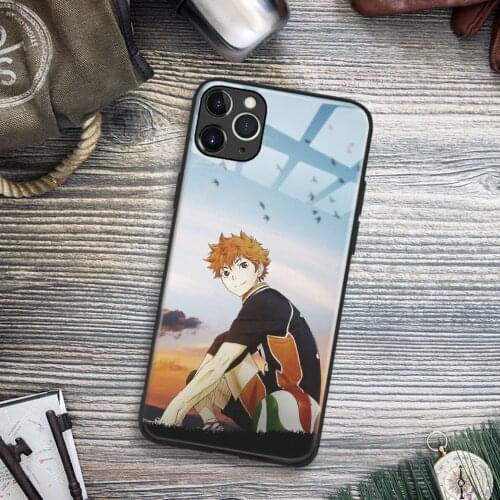 Shoyo Hinata Haikyu!! Manga Anime Soft TPU Glass Phone Case for IPhone SE 6s 7 8 Plus X Xr Xs 11 12 Mini Pro Max Samsung