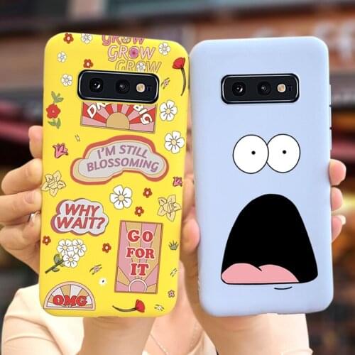 Silicone Case For Samsung Galaxy S10 S10E S10+ Case Cute Candy Painted Soft TPU Cover For Samsung S10 S10E S 10 Plus Phone Cases