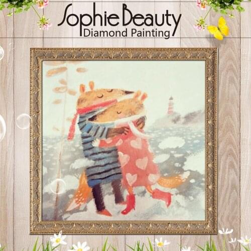 Sophie Beauty New Diy Diamond Painting Cross Stitch Embroidery Square Mosaic Kits Cute Bear Animals Lover Fox Handcraft Arts Set