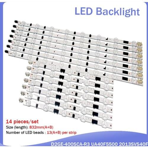 14 Pieces(7*R+7*L) New UA40F5000AR UA40F6300AJ LED strip for SAMSUNG 2013SVS40F L 8 R 5
