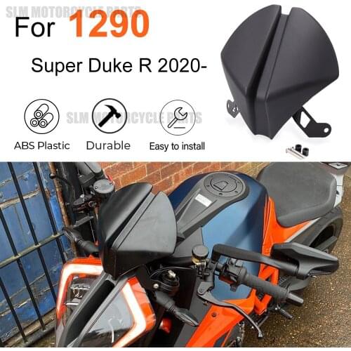 Motorcycle Windshield Windscreen Airflow Wind Deflector + Rear Passenger Solo Seat Cowl Cover For 1290 Super Duke R 2020 2021