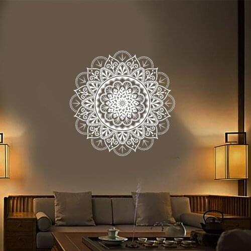 Mandala vinyl Wall Stickers Personalized Creative For Kids Room Living Room Home Decor Vinyl Sticker Mural yoga Wallpaper DW8578