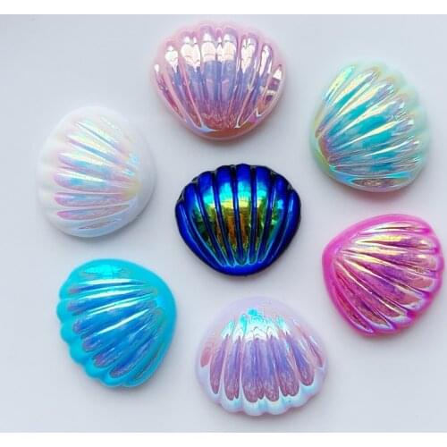 10/20Pcs Resin Cute Mixed Colored Shell Flatback Cabochon Scrapbook Kawaii DIY Embellishments Accessories K74