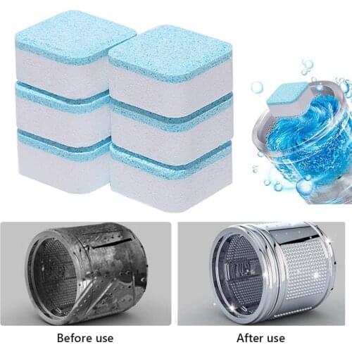 12Pcs Tab Washing Machine Cleaner Washer Cleaning Detergent Effervescent Tablet Cleaner Home Cleaning tool for Washing Machine