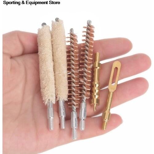 6Pcs/set Bore Brush Kit Gun Clean Brush For Thread 8-32 Professional Gun Cleaning Tool Cleaning Kit Hand Gun Rod Brush