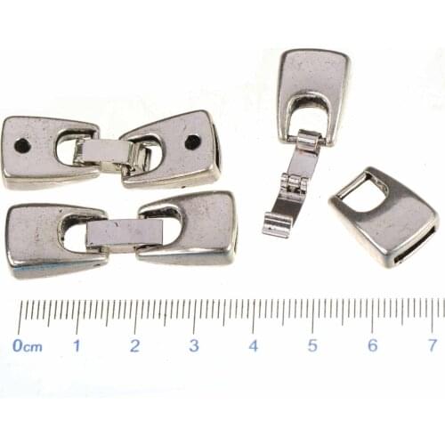 Accessories for jewelry toggles hooks diy cords bracelets clasps hand making retro silver 9mm flat big hole fashion 39*13mm 7pcs