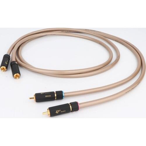 Analogue Interconnect 5N Copper Audio RCA Signal Cable With Gold Plated Palic RCA plug connector