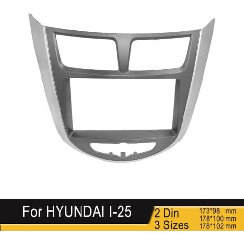 Car Refitting Radio Fascia Frame Panel DVD Trim Kit for HYUNDAI I-25 I25 Accent Solaris Verna 2DIN Dash Stereo Interface