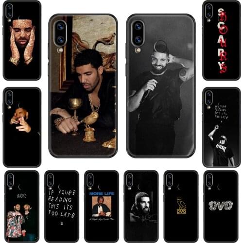 Singer Drake Phone case For Huawei Honor Mate 5 7 8 9 10 20 i A X Lite Pro black trend cover 3D funda tpu waterproof art