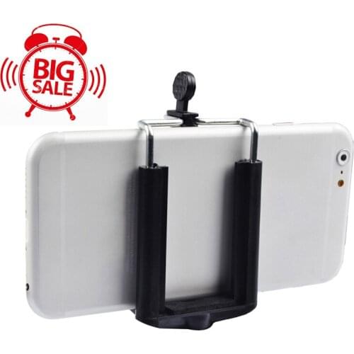 Black Universal Mobile Support Clip Mobile Phone Bracket Holder ABS Shell Universal Double Spring Clip Phone Bracket For IPhone