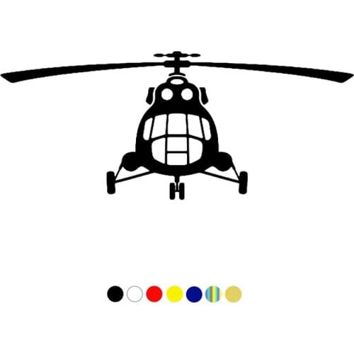 CS-419#12.6*30cm Sticker -Mi 8 Helicopter funny car sticker and decal white/black vinyl auto car stickers on bumper rear window