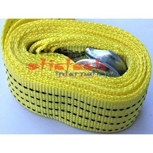 By DHL or Fedex 100pcs Car Tow Rope Cable Towing Strap with Hooks Emergency Heavy Duty 3M for 3 Tons cheapest