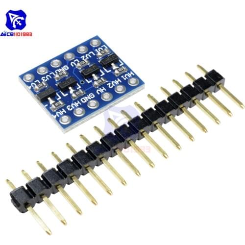 5PCS Logic Level Converter Bi-Directional Board Module 5V 3.3V DC Module For Arduino With Pins IIC I2C High Low Voltage
