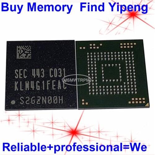 KLM4G1FEAC-C031 Small size BGA153Ball EMMC 4GB Mobilephone Memory New original and Second-hand Soldered Balls Tested OK