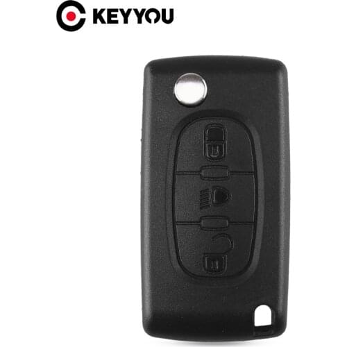 KEYYOU 20x 3 Buttons Flip Remote Car Key Case Cover Shell Fob for Citroen C2 C3 C4 C5 C6 C8 CE0523 VA2 Blade
