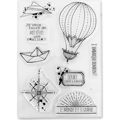 French stamp Clear Stamp for Scrapbooking Transparent Silicone Rubber DIY Photo Album Decor 106