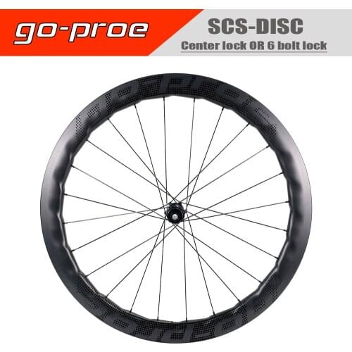 Go-proe SCS 700c Road Disc Carbon Wheels Gravel Racing Wheelset Center Lock Or 6 Bolt Lock Hub 50mm Depth 27 Width Cycling Rims