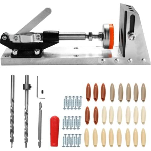 Pocket Jig Kit Woodworking Carpenter Kit System Inclined Hole Drill Tools Clamp Base Drill Bit Kit System