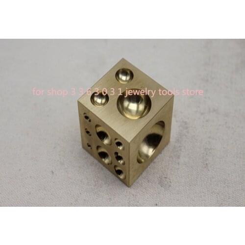 38mm Brass Dapping Tools Size Goldsmithing Tools Square Dapping Block