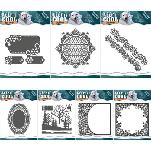 Piggy Craft metal cutting dies cut die mold Snowflakes frame edge tag Scrapbook paper craft knife mould blade punch stencils die