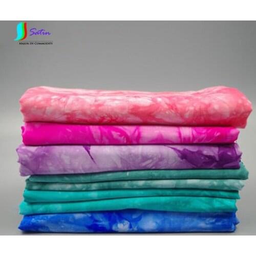 Fashion Blue Tie-Dyed Rayon Fabric Summer Clothes Skirt Clothing Cotton Fabric Cotton Silk Scarf 2meters/lot S095M