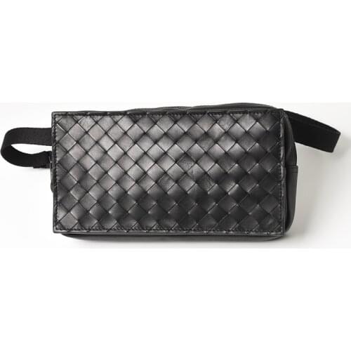 Mens Belt Bag Shoulder Bags Waist Bag For Men Shoulder Chest Genuine Leather Handbag Weaving Luxury Designer Brand 2020 New INS