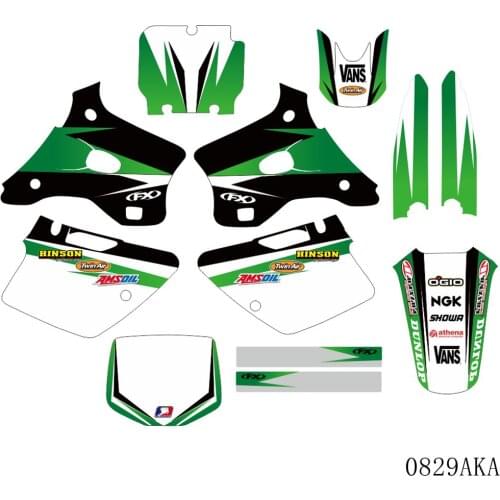 Full Graphics Decals Stickers Motorcycle Background Custom 3M For KAWASAKI KX125 KX250 KX 125 KX 250 1994 1995 1996 1997 1998