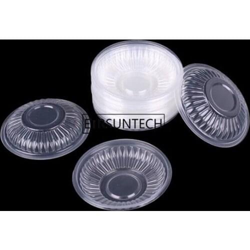 Disposable Sauce Cups 50ml Small Plastic Round Jam Dish Salad Salt Seasoning Containers Plate 1800pcs