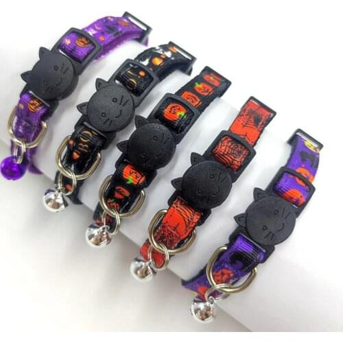 Collars Delicate Safety Casual Nylon Dog Collar Neck Strap Fashion Adjustable Bell Pet Cat Dog Collar Wholesale