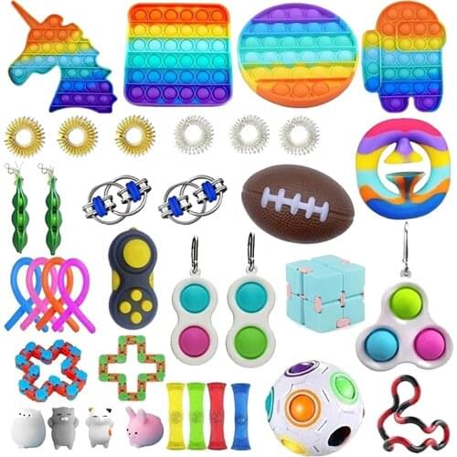 Push Bubble Kid Simple Dimple Fidget Pops Toy Adult Gamepad Antistress Hand Push Bubbles Sensory Toy for Children Autism Need