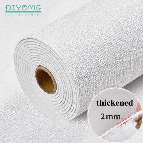 3D Foam Self-adhesive Wallpaper for Living Room PVC Waterproof Linen Wall Stickers Contact Paper Thermal Insulation Decor Film