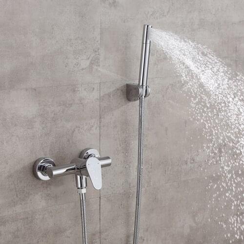 SHAI New Arrival Bathroom Shower Faucet Bath Faucet Mixer Tap With High Quality Hand Shower Head Set Wall Mounted Torneira