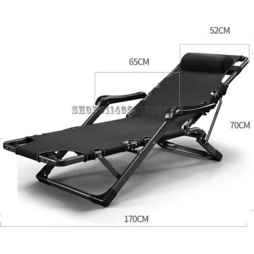 Folding Chair Siesta Lunch Break Bed Balcony Leisure Elderly Backrest Lazy Sofa Home Portable Chair Beach Chair