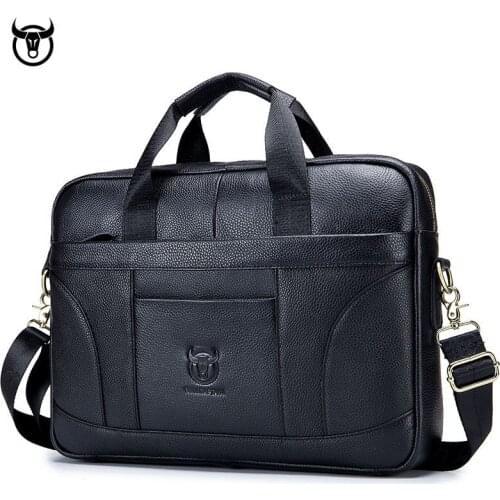TopFight 14inch Leather Men Briefcase Brand Vintage Female Solid Computer Laptop Messenger Bags Office Shoulder Bags Handbags