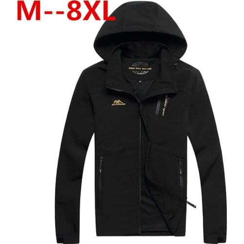 Big size 9XL 8XL 7XL 6XL 5XL 4XL Mens Waterproof Windpoof Jackets Men Spring Autumn Jacket Coats Male Brand Clothing Plus Size