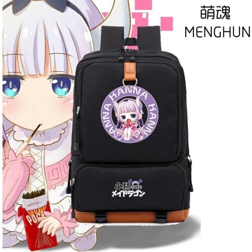 Miss Kobayashis Dragon Maid High Capacity Nylon Anime Cartoon Backpacks New Japanese Cartoon backpack