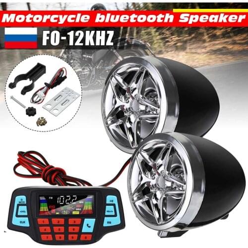 Mofaner 12V Waterproof Motorcycle bluetooth Radio Motorbike ATV MP3 Player Two Speaker Handlebar Radio For Honda For Kawasaki