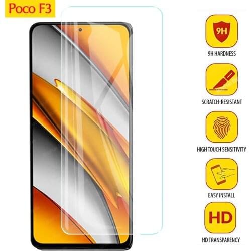 Tempered Glass On For Xiaomi Poco F3 Full Cover Screen Protector Glas For Xiomi Poco F3 F 3 6.67'' Protective Glass 9H Film
