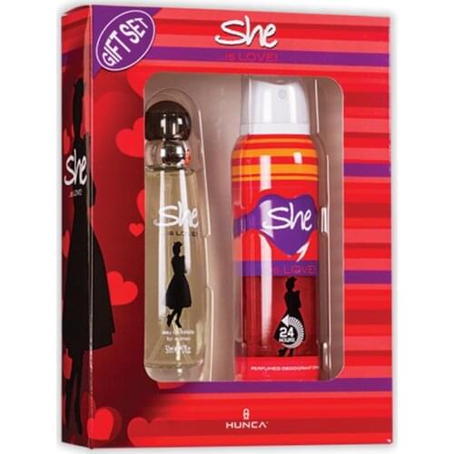 She Is Love Edt 50 ml Women Perfume + 150 ml Deodorant Set 412989193