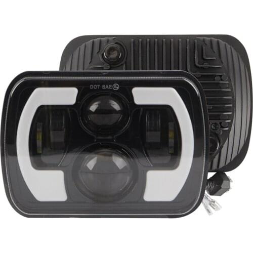 200W 7X6Inch 5X7Inch C-Shape LED Headlight Car Light for Chevrolet Jeep Wrangler YJ Cherokee XJ Car Accessories