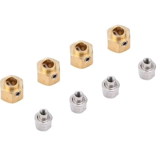 4 Pieces Wheel Hex Extension Adapter For Remote Control Crawler With Heavier Brass For Traxxas TRX-4