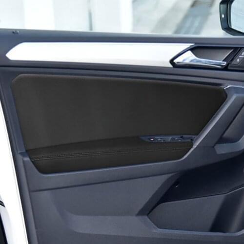8pcs microfiber leather car door handle armrest panel cover protective trim for VW Tiguan MK2 Tiguan Allspace 2017-2021