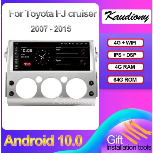 Kaudiony 10.25" 12.3" Android 10.0 For Toyota FJ cruiser Auto Radio GPS Navigation Car DVD Multimedia Player 4G Audio 2007-2015